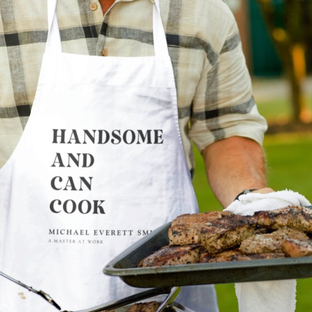 Delantal Handsome y Can Cook Apron (Subido por el creador)