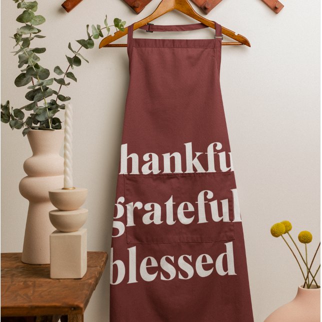 Delantal hankful Grateful Blessed (Subido por el creador)