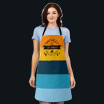 Delantal Hanukah personalizada Latke Striped Apron<br><div class="desc">¡Trae el sabor y la diversión a la Fiesta de las Luces! 🎉 🕎 Este delantal personalizado Chanukah es perfecto para los amantes del lake, los orgullosos chefs judíos, y cualquiera que quiera añadir un poco de personalidad a su preparación para las vacaciones. Personalizado con tu nombre, porque mereces cocinar...</div>