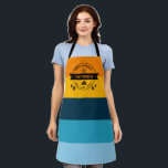 Delantal Hanukah personalizada Latke Striped Apron<br><div class="desc">¡Trae el sabor y la diversión a la Fiesta de las Luces! 🎉 🕎 Este delantal personalizado Chanukah es perfecto para los amantes del lake, los orgullosos chefs judíos, y cualquiera que quiera añadir un poco de personalidad a su preparación para las vacaciones. Personalizado con tu nombre, porque mereces cocinar...</div>