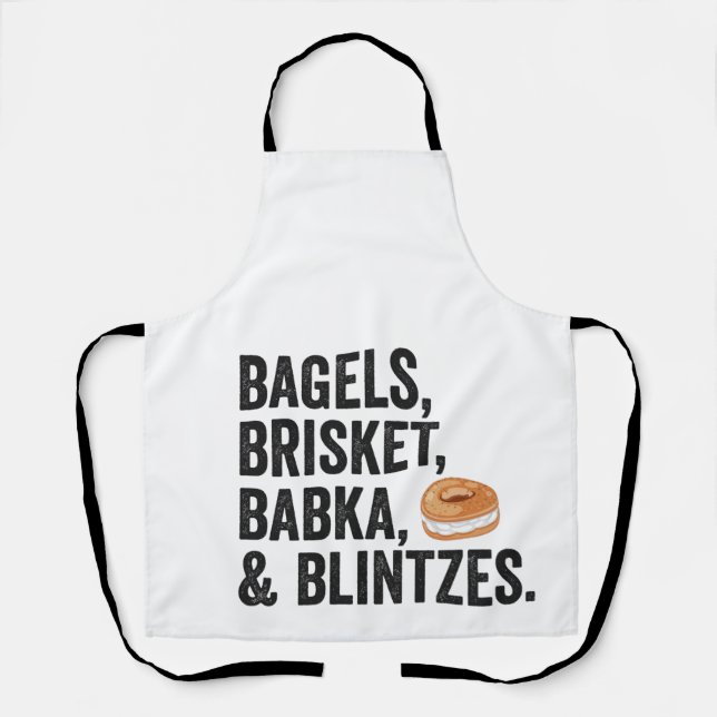 Delantal Hanukkah Bagels Brisket Bakka Blintzes Gion (Anverso)