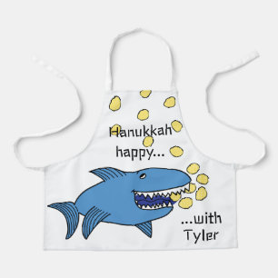 Delantal Hanukkah Happy Shark Apron