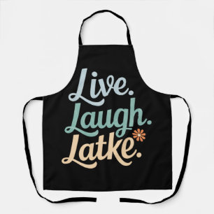 Delantal Hanukkah Live Laugh Latke Funny Holiday Family
