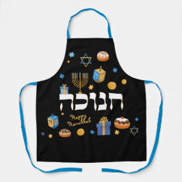 Delantal Hanukkah Menorah Dreidel