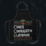 Delantal Hanukkah, Navidades judíos judíos de Santa Ugly<br><div class="desc">Hanukkah,  Navidades judíos judíos de Santa Ugly</div>
