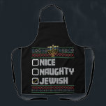 Delantal Hanukkah, Navidades judíos judíos de Santa Ugly<br><div class="desc">Hanukkah,  Navidades judíos judíos de Santa Ugly</div>