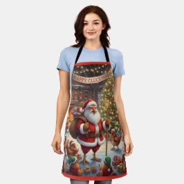 Delantal Happy Cluckmas, Christmas Chicken Apron