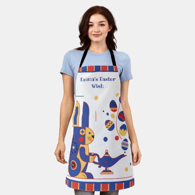 Delantal Happy Easter Cute Personalized add your text (Gastado)