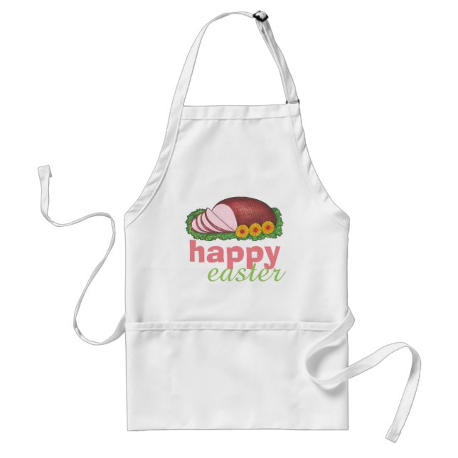 Delantal Happy Easter Glazed Ham Dinner Foodie Cook (Frente)