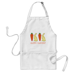 Delantal Happy Easter White Chocolate Bunny Rabbit Carrot