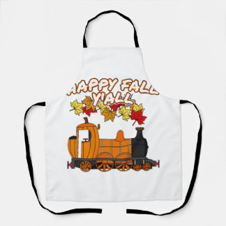 Delantal Happy Fall Y'All Steam Train Pumpkin Railroad