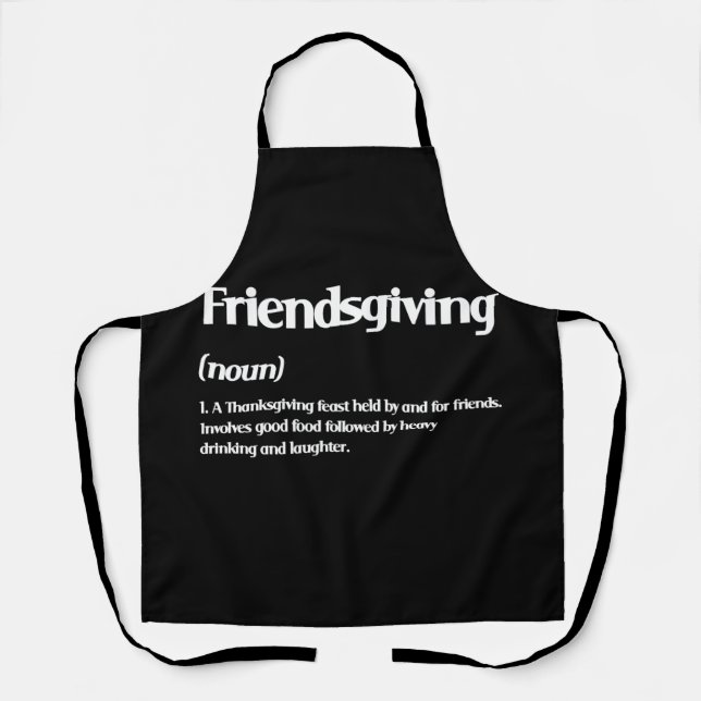 Delantal Happy Friendsgiving Definition Thanksgiving (Anverso)