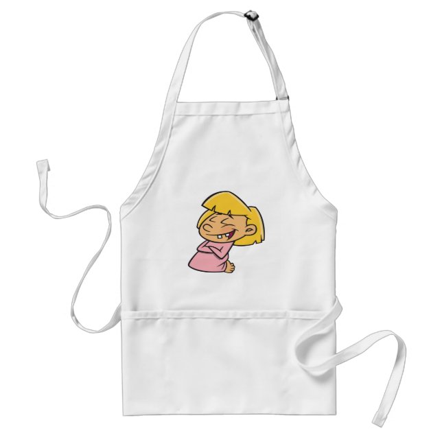 Delantal Happy Giggling Cartoon Girl (Frente)