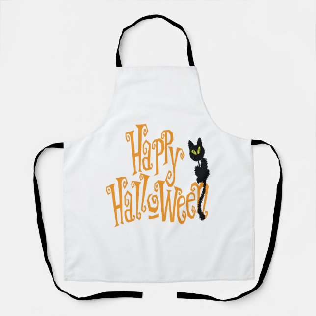 DELANTAL HAPPY HALLOWEEN CAT (Anverso)