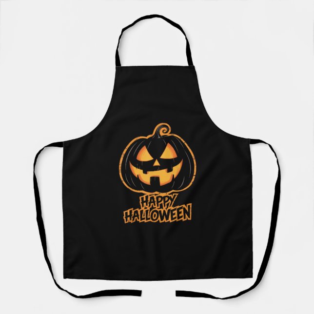 Delantal Happy Halloween for Men and Women - Pumpkin (Anverso)