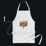 Delantal Happy Hanukkah Dreidels Menorah<br><div class="desc">Está viendo la colección de diseño de Lee Hiller. Coleccionista,  ropa,  regalos y objetos de colección Lee Hiller Photography o colección de arte digital. Puedes ver su fotografía de la naturaleza en http://HikeOurPlanet.com/ y seguir su blog de senderismo dentro del Parque Nacional de Hot Springs.</div>