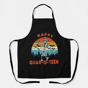 Delantal Happy QUAR-O-ADENEN Funny Skeletor Wine Halloween
