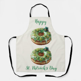 Delantal Happy St. Patrick’s Day Donut with Leprechaun Hat