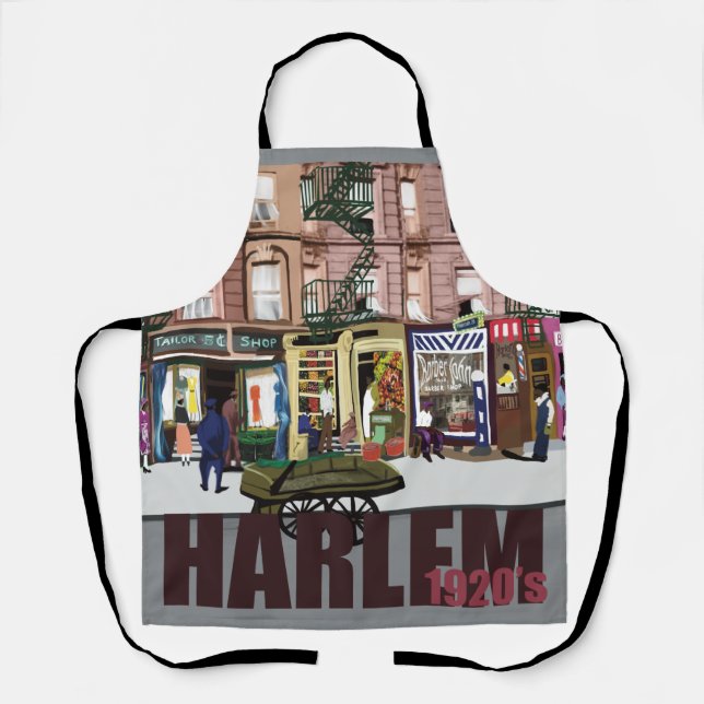 Delantal HarlemBizBoom Apron - Cocinar, crear, celebrar (Anverso)