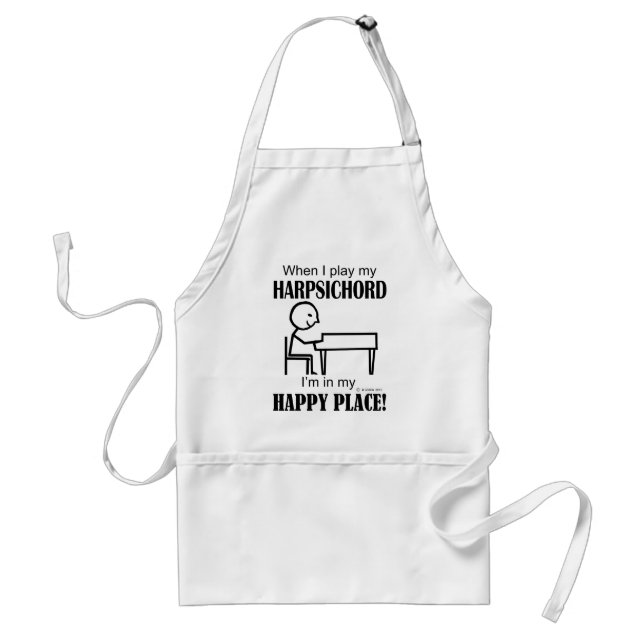 Delantal Harpsichord Happy Place (Frente)