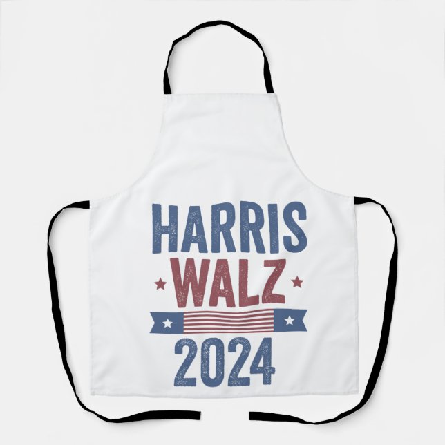 Delantal Harris Walz 2024 Elecciones Kamala Tim Waltz Améri (Anverso)