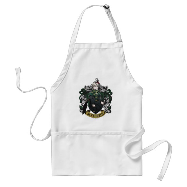 Delantal HARRY POTTER™ | Anime Draco Malfoy House Escudo (Frente)