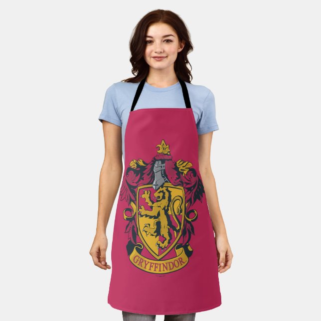 Delantal Harry Potter | Escudo de Gryffindor Dorado y Rojo (Gastado)