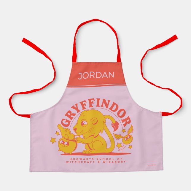 Delantal HARRY POTTER™ | Escuela Cute GRYFFINDOR™ Hogwarts (Anverso)