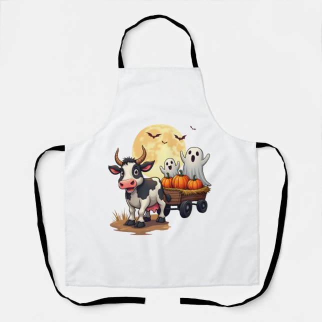Delantal Haunted Hayride Cow (Anverso)