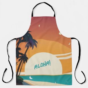 Delantal Hawai/Aloha/Tropical/playa