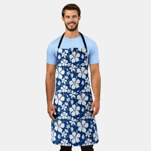 DELANTAL HAWAIIAN HULA (HIBISCUS) NAVY