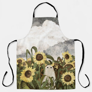 Delantal Hay un fantasma en el campo de los girasoles otra 