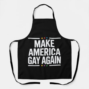 Delantal Haz a América Gay de Nuevo divertido Mes del Orgul