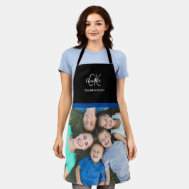 Delantal Hazlo tú mismo un nombre de monograma fotográfico 