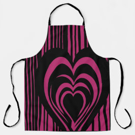 DELANTAL HEART WOOD GRAIN