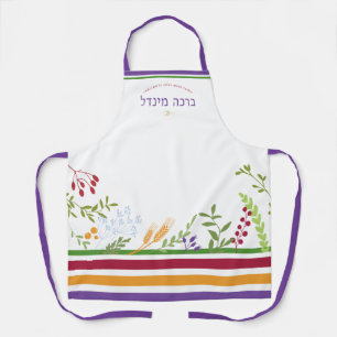 Delantal HEBREO Nombre AMOR floral HECHO Apron EDIBLE