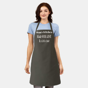 Delantal Hecho con amor divertido personalizado