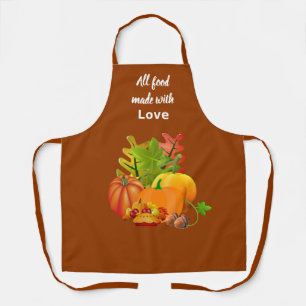 Delantal Hecho con Amor Temporada de Otoño Calabaza 