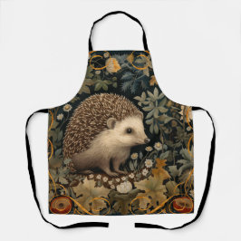 Delantal Hedgehog al estilo del bosque William Morris
