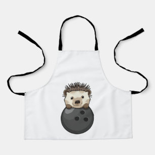 Delantal Hedgehog en el Bowling con bolas