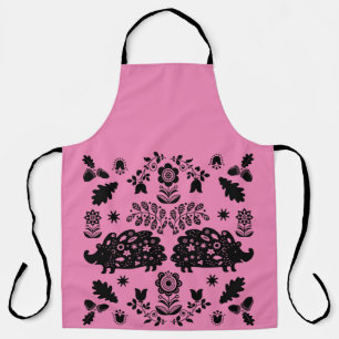 Delantal Hedgehog Folk Art