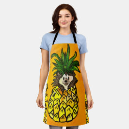 Delantal Hedgehog y el Apron de la piña