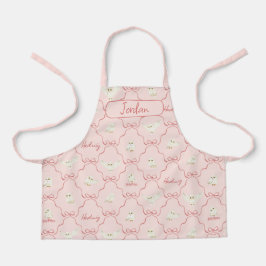 Delantal Hedwig Pink Ribbon Pattern