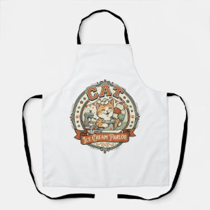 Delantal Heladería de gatos Heladería de gatos Gato Vint