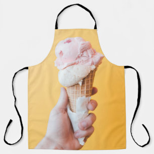 Delantal Helado de fresa en cono