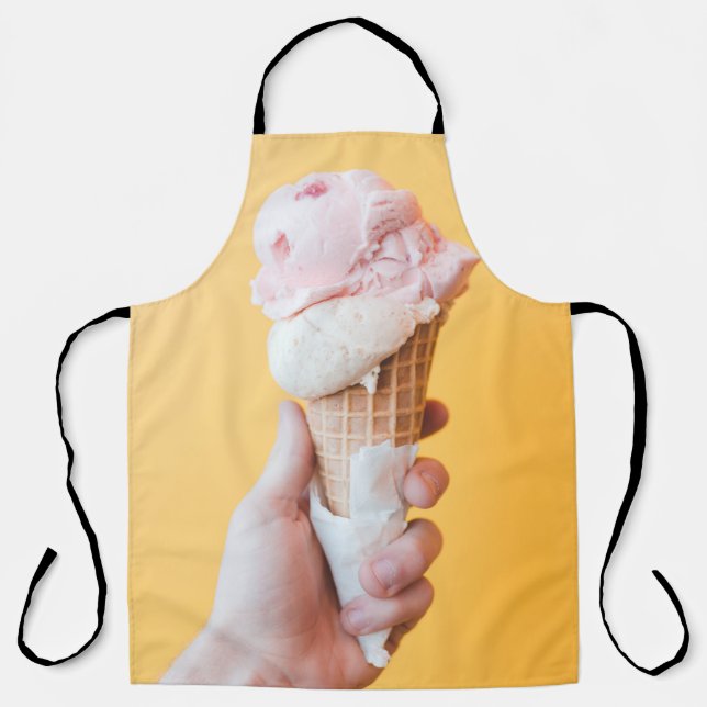 Delantal Helado de fresa en cono (Anverso)