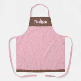 Delantal Helado de fresa rosa