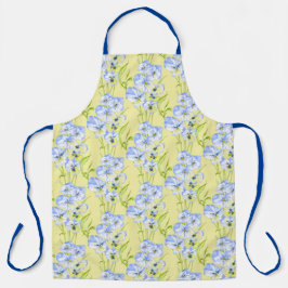 Delantal Helados Pansies Azules en un Apron