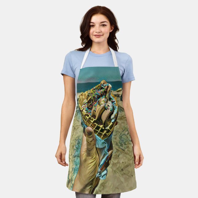 Delantal Helados rociados (Gastado)