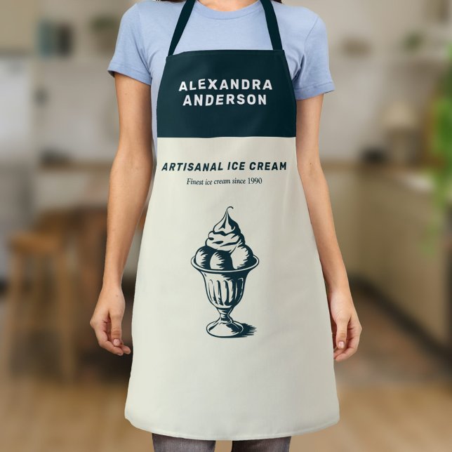 Delantal Helados vintage (Vintage Ice Cream Sundae Apron)